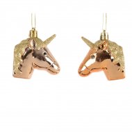 2 Suspensions Licornes Or (6 cm)