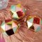 3 Boules No�l Arlequin Multicolore (8 cm) - Verre images:#1