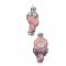 2 Suspensions Sucettes Nacr� Rose/Parme (7 cm) - Verre images:#0