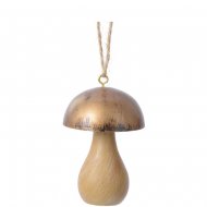 1 Suspension Champignon Rond (7,5 cm) - Bois