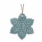 1 Suspension Flocon Fleuri Ciel (6,5 cm) - Porcelaine images:#0