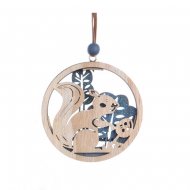 1 Suspension Double Face �cureuil (8 cm) - Bois