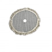 Cache Pied de Sapin Gris Ecossais et fausse Fourrure (90 cm)