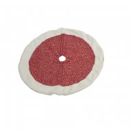 Cache Pied Sapin Rouge Chin� et Fausse Fourrure (90 cm)