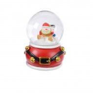 Petite Boule � Neige Bonhomme de Neige ceinture (6,5 cm) - Rouge ou Vert