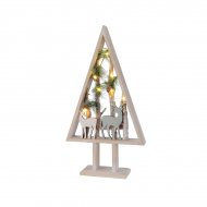Grand Sapin Lumineux Renne/Biche en Bois (41 cm) - � Piles