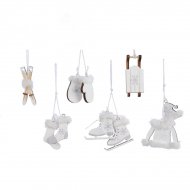 6 Suspensions No�l au Ski Blanc - Bois