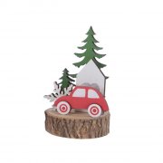 D�co en Route pour No�l Sapin Vert (10,5 cm) - Bois
