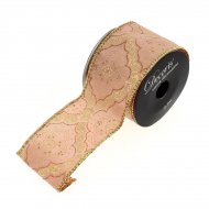 Ruban Large Rose Cashemire N�4 (2,70 m - 6,3 cm)