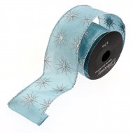 Ruban Large Bleu Soleil d'Hiver N�3 (2,70 m - 6,3 cm)