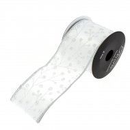 Ruban Large Blanc Rameaux N�3 (2,70 m - 6,3 cm)