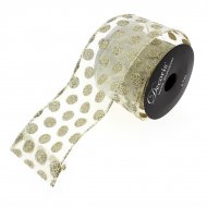 Ruban Large Gros Pois Or N�1 (2,70 m - 6,3 cm)