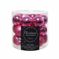 Assortiment de 24 Minis Boules Rose Flashy