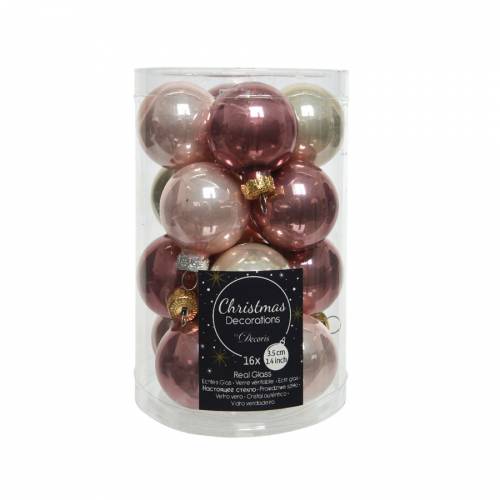 Lot de 16 Boules Rose Mix