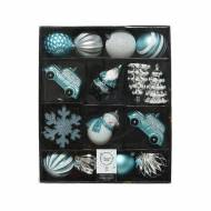 Assortiments de 25 D�cos Bleu/Blanc/Argent