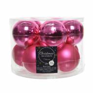10 Boules Rose Flashy - Mat/Brillant
