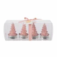 4 Bougies Sapin Rose