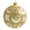 Boule No�l Beige Arabesques Or (10 cm) - Verre images:#0