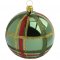 Boule Tartan Vert Miroir  (8 cm) - Verre images:#0