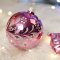Boule No�l Rose Cerisier Japonais (8 cm) - Verre images:#3