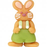 2 Lapins vert 3D en p�te d'amandes