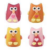 2 Chouettes en p�te d'amandes 3D