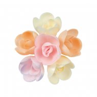 8 Boutons de Roses Pastels en azyme