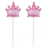 5 Mini Bougies Couronnes Princess
