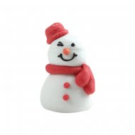 2 Bonhomme de Neige 3D (3,5 cm) - Sucre