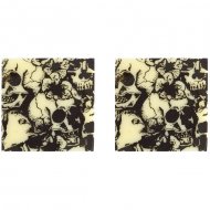 4 Carr�s Cr�nes Baroques (3 cm) - Chocolat Blanc