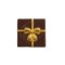 1 Plaquette Cadeau Or 2D (5 cm) - Chocolat Noir images:#0
