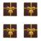 4 Petites Plaquettes Cadeau Or (3,8 cm) - Chocolat Noir images:#0