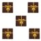 5 Mini Plaquettes Cadeau Or (3 cm) - Chocolat Noir images:#0