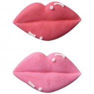 1 Bouche Bisous Rose + 1 Rouge