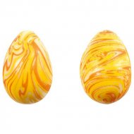 2 Petits Oeufs Choco Marbr�s Orange (vides)