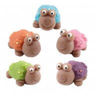 3 Tortues fleuries en Sucre (4 cm)