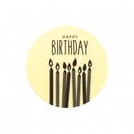 1 Disque Happy Birthday (12 cm) - Chocolat blanc