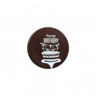 1 Mini Disque Happy Birthday (5 cm) - Chocolat au lait