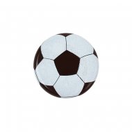 3 Mini Disques Ballons Foot (3 cm) - Chocolat noir