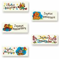 5 Plaquettes Heureux Anniversaire