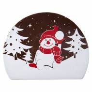 2 Embouts de B�che Bonhomme de Neige  - Chocolat Noir