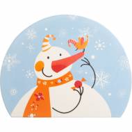 2 Embouts de B�che Bonhomme de Neige/Oiseau  - Chocolat Blanc