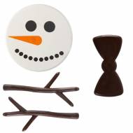 Kit B�che Bonhomme de Neige - Chocolat Noir