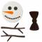 Kit B�che Bonhomme de Neige - Chocolat Noir images:#0