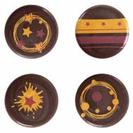 5 Mini Disques No�l (2,5 cm) - Chocolat Noir