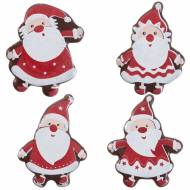 4 Plaquettes P�re No�l  (4,5 cm) - Chocolat Noir