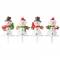 4 Pics Bonhomme des Neiges  (4 cm) - Plastique images:#0