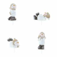 4 Pics Bonhomme des Neiges (4 cm) - Plastique