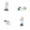 4 Pics Bonhomme des Neiges (4 cm) - Plastique images:#0