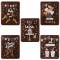 5 Plaquettes Happy Birthday  (5 cm) - Chocolat Noir images:#0